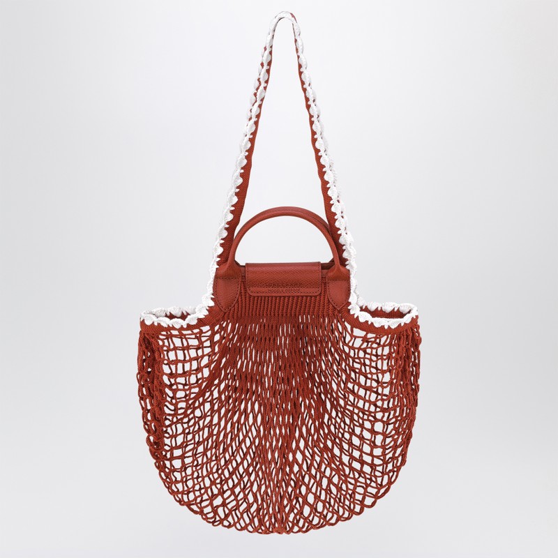 Longchamp Longchamp L テラコッタ色のルプライアージメッシュバッグ - Image 5
