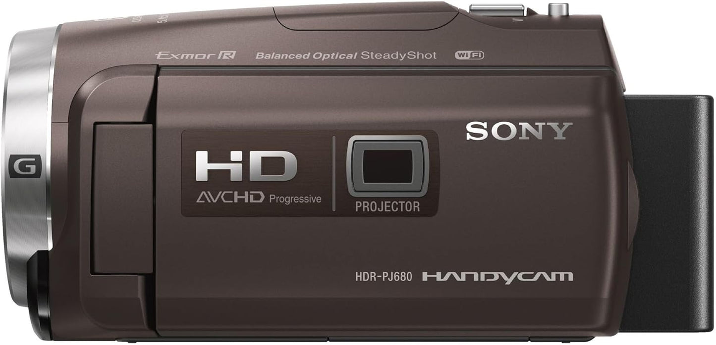 Sony HDR-PJ680 TI Handycam 30x Optical Camcorder 64GB Internal Memory Bronze Brown