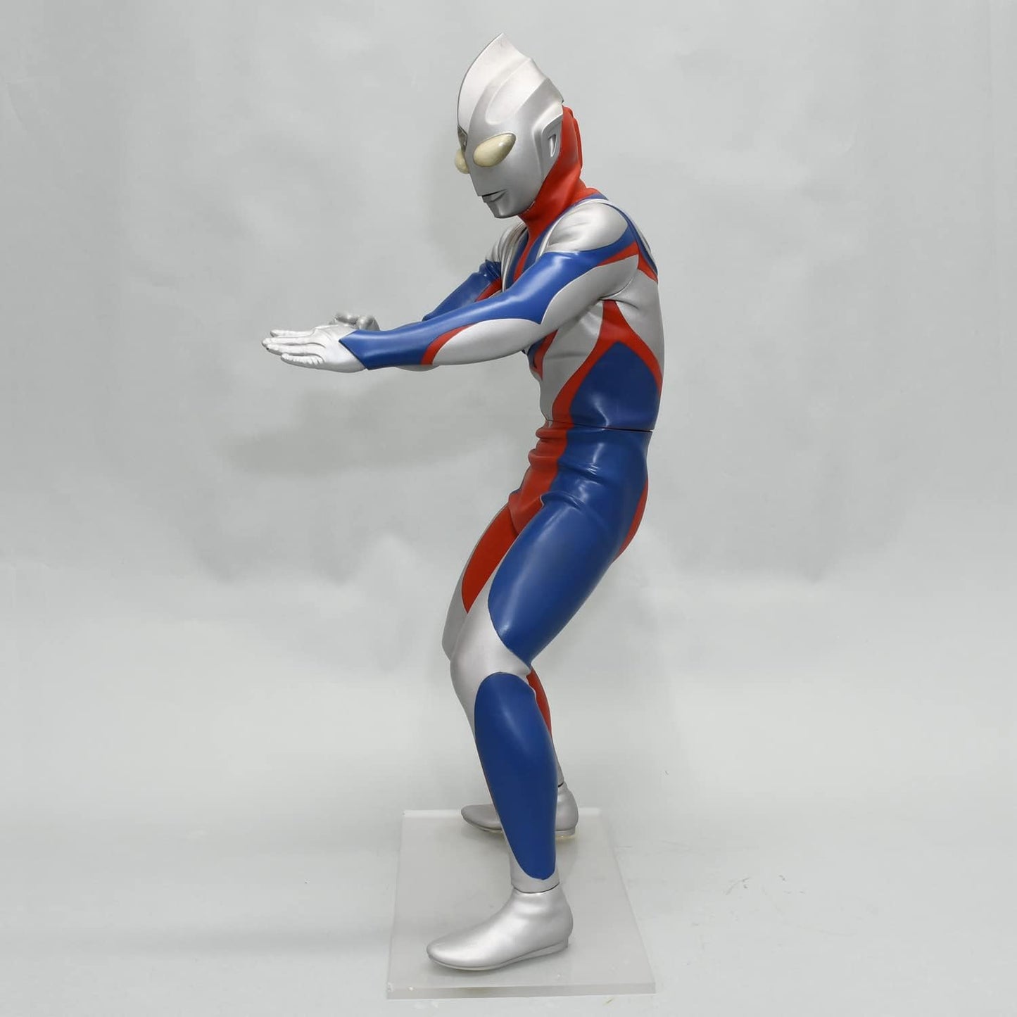 Ultraman Tiga 4571587310586 Mega Soft Vinyl Kit, Reprint Edition, Non-scale, Total Height Approx. 15.7 inches (40 cm), Soft Vinyl, Unpainted, Assembly Kit, Red