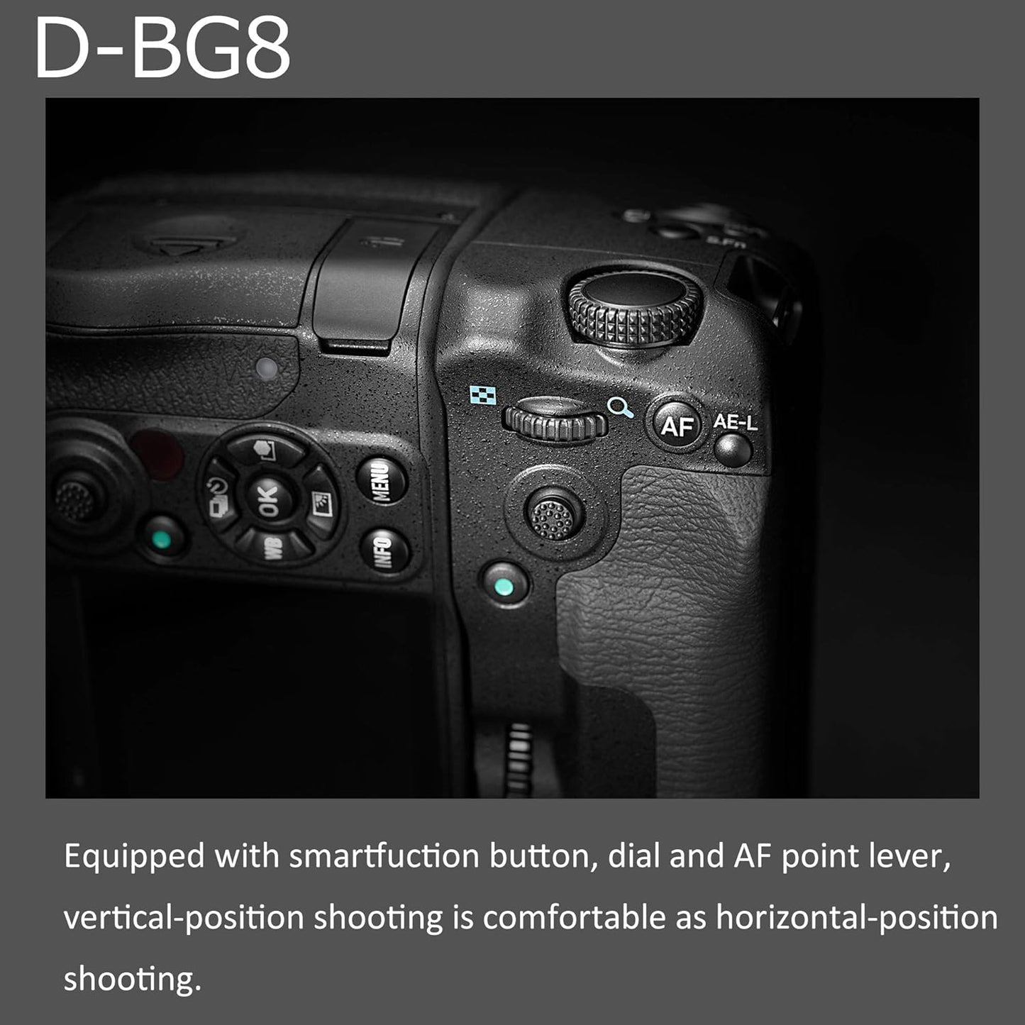 PENTAX D-BG8 Black Battery Grip for Pentax K-3 III Flagship DSLR Camera Dustproof Weatherproof Construction with Capacity to Hold Additional D-LI90 Batteries (37048)