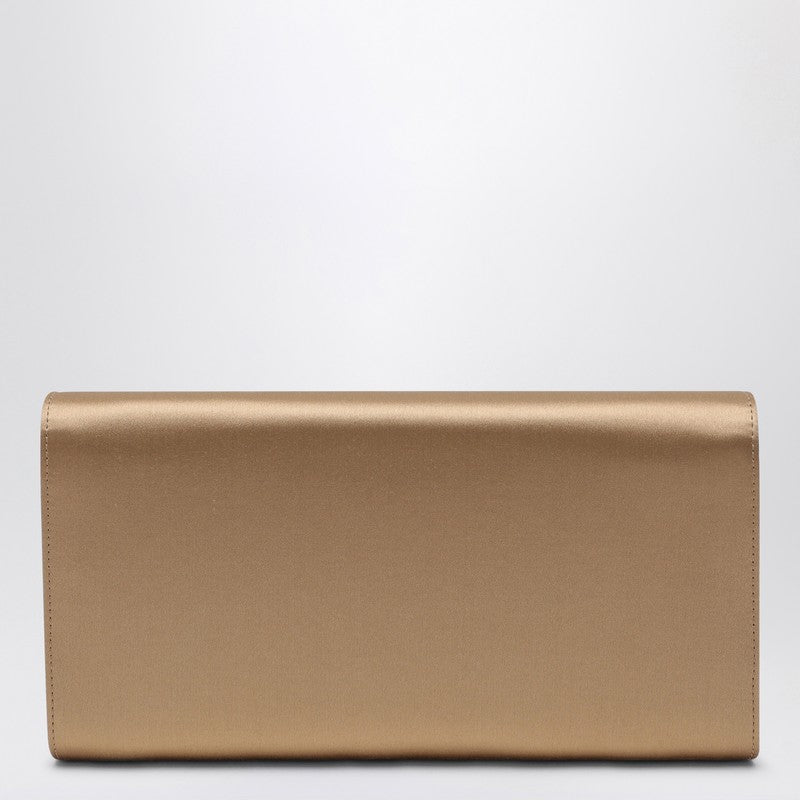 Roger Roger Vivier Beige Satin Satin Eflorescence Clutch Bag With Buckle - Image 5