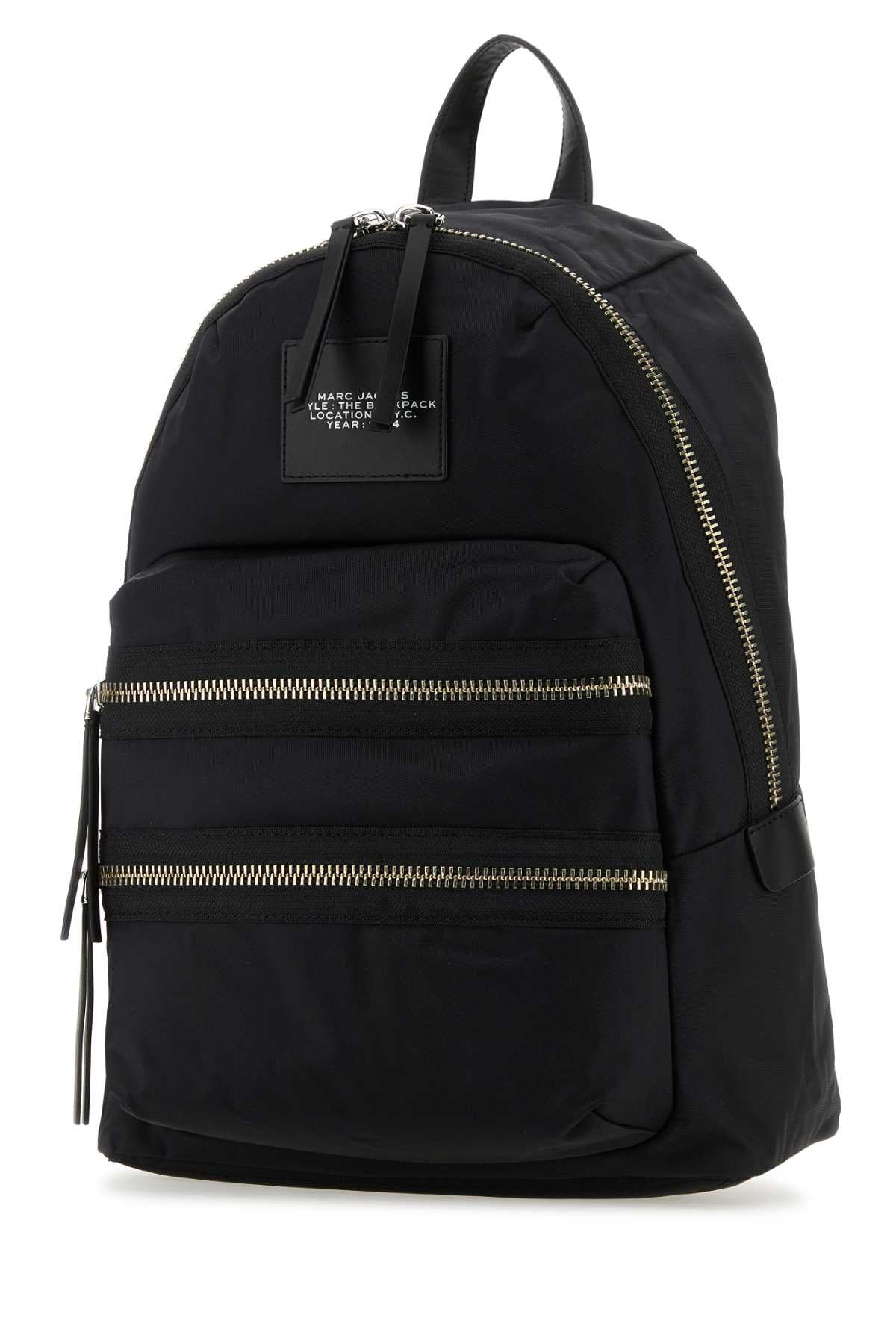 Marc マークジェイコブスブラックナイロンバイカーラージバックパック - Image 5