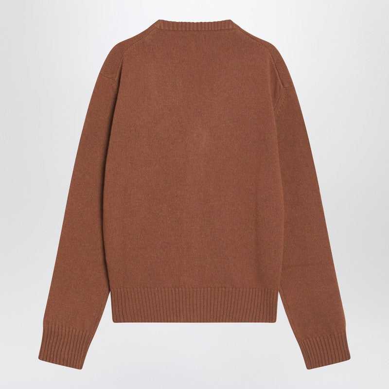 Ami Ami Paris Hazelnut Coloured Ami De Coeur Cardigan - Image 5