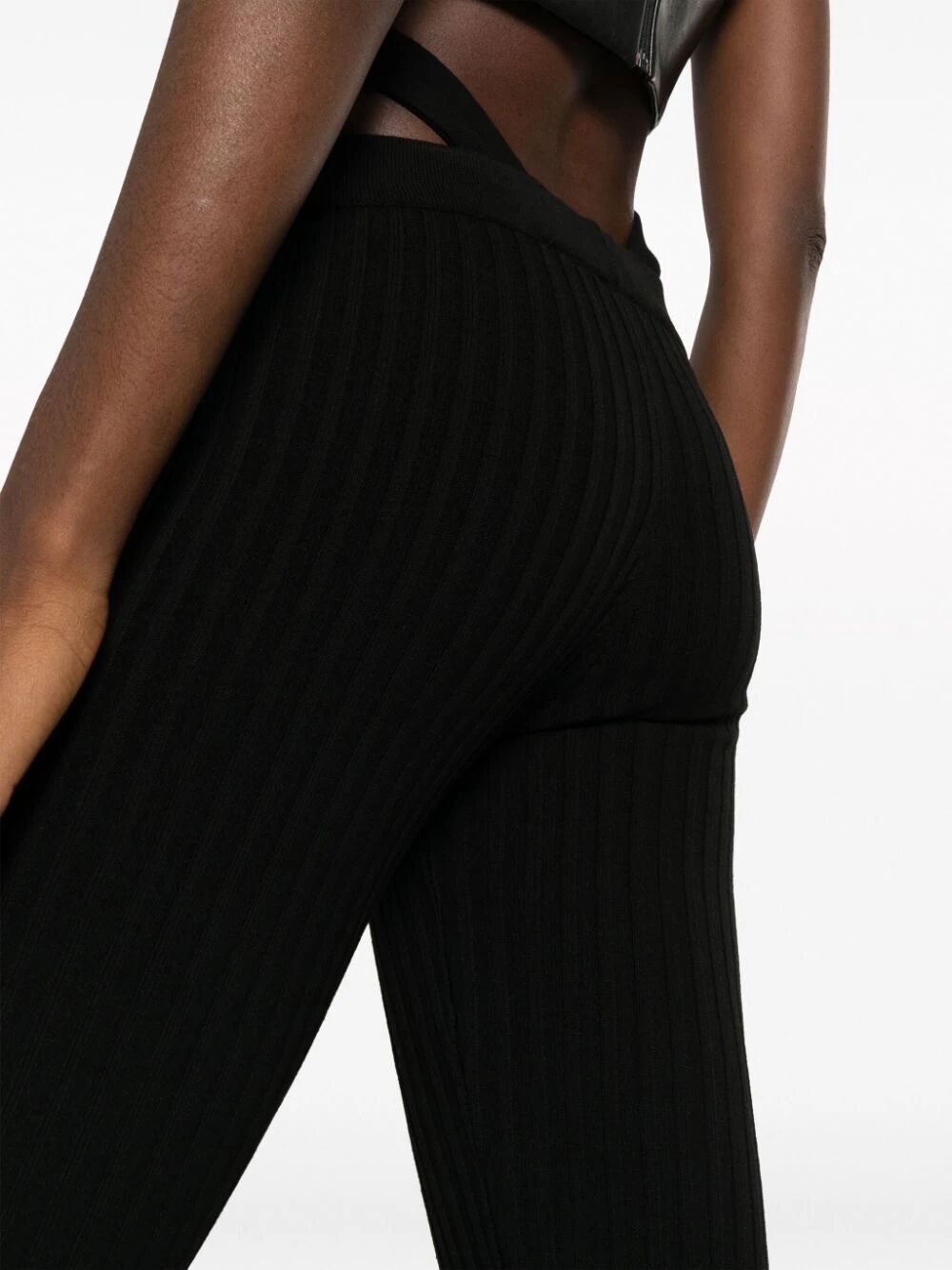 Andreādamo Andreadamoリブ付きニットフレアパンツ - Image 5