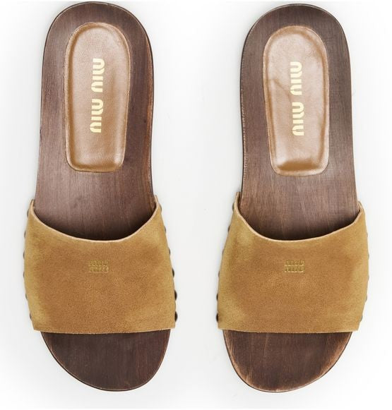 MIU MIU Logo clog mules - Image 5