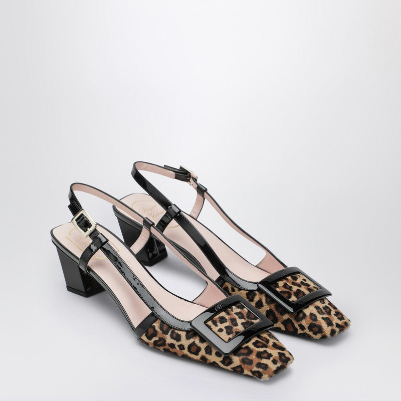 Roger Roger Vivier Belle Vivier Leopard Print Pony Skin Slingback - Image 5