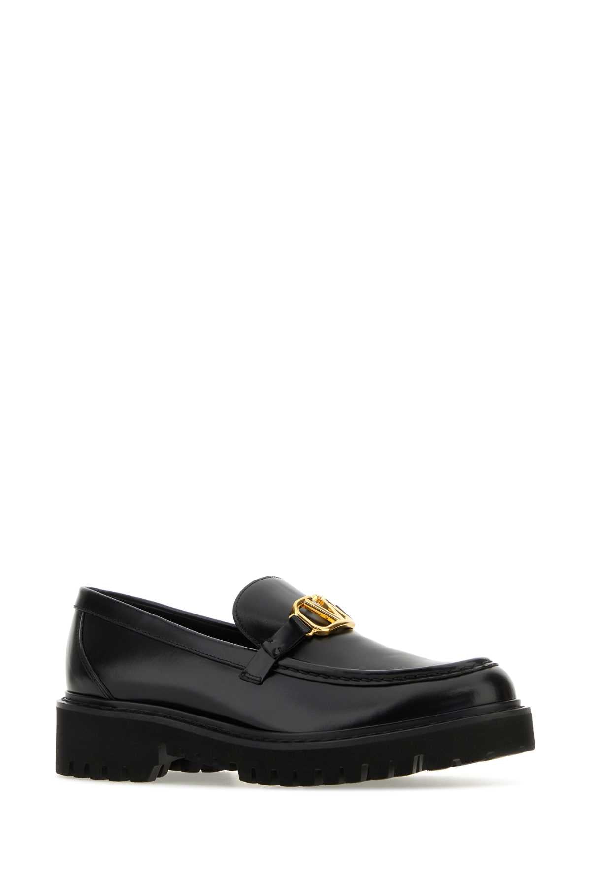 Valentino バレンティーノガラヴァニブラックレザーヴォロゴローファー - Image 5