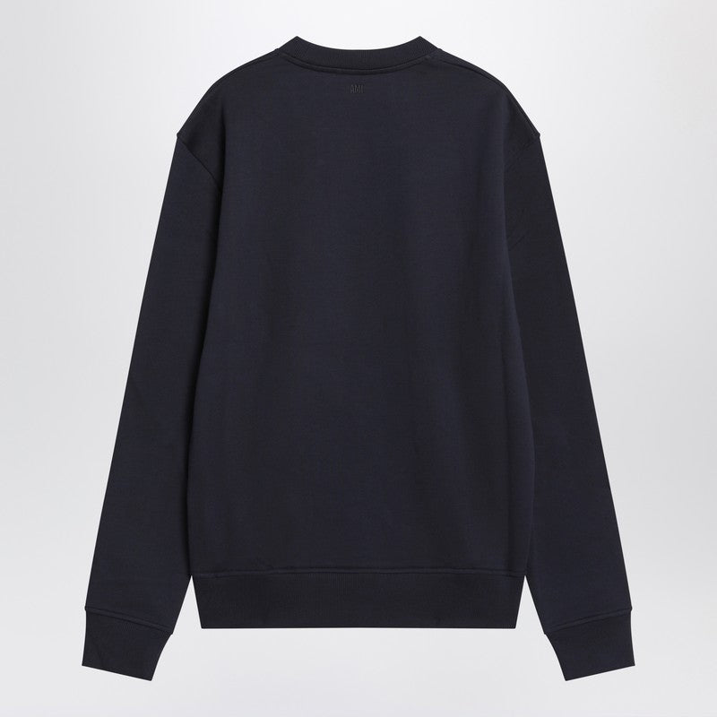 Ami Ami Paris Ami De Coeur Navy Blue Sweatshirt - Image 5