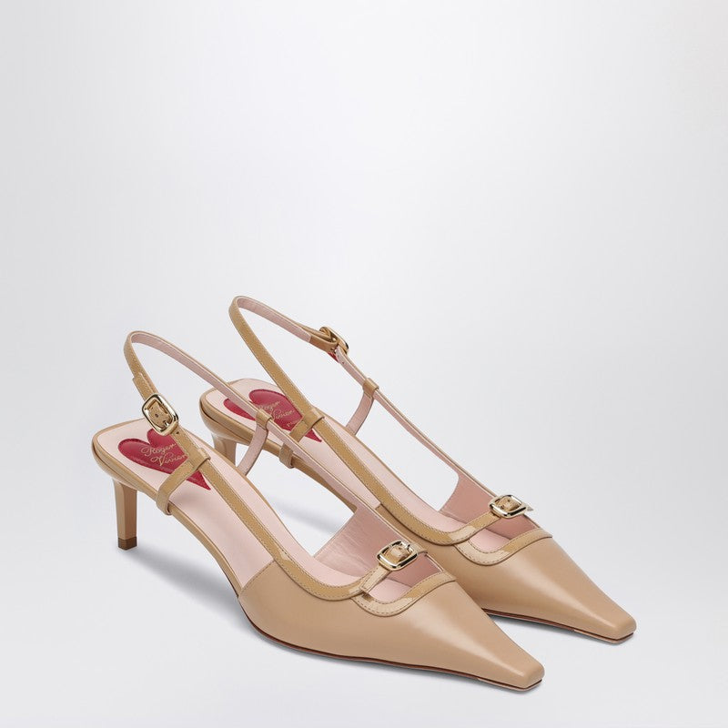 Roger ロジャービビアデザートレザーデコルテs Slingback Viv 'Canard - Image 5