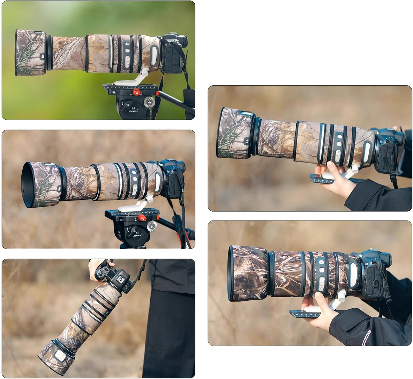 COMEOXO Sigma Lens Cover Waterproof Material Lens Protective Cover for CANON RF 100-300mm F2.8 L IS USM Telephoto Lens Coat Sigma Lens Camouflage Protective Cover Elastic Fabric Protective Lens, Dead