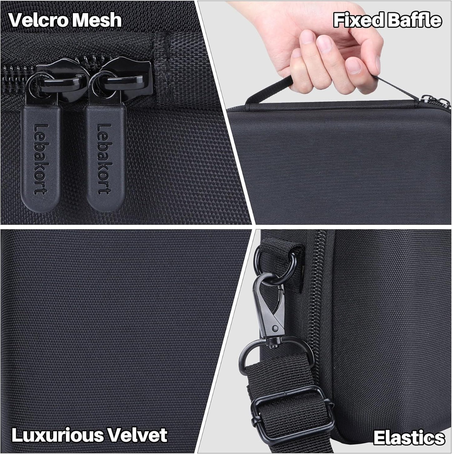 Lebakort Storage Case Compatible with Canon EOS 90D / 5D Mark IV / R6 Mark II / R5 / R50 / R7 / R8 / R100 / 2000D / Kiss X90 / Kiss X9i DSLR Camera Body Lens Kit