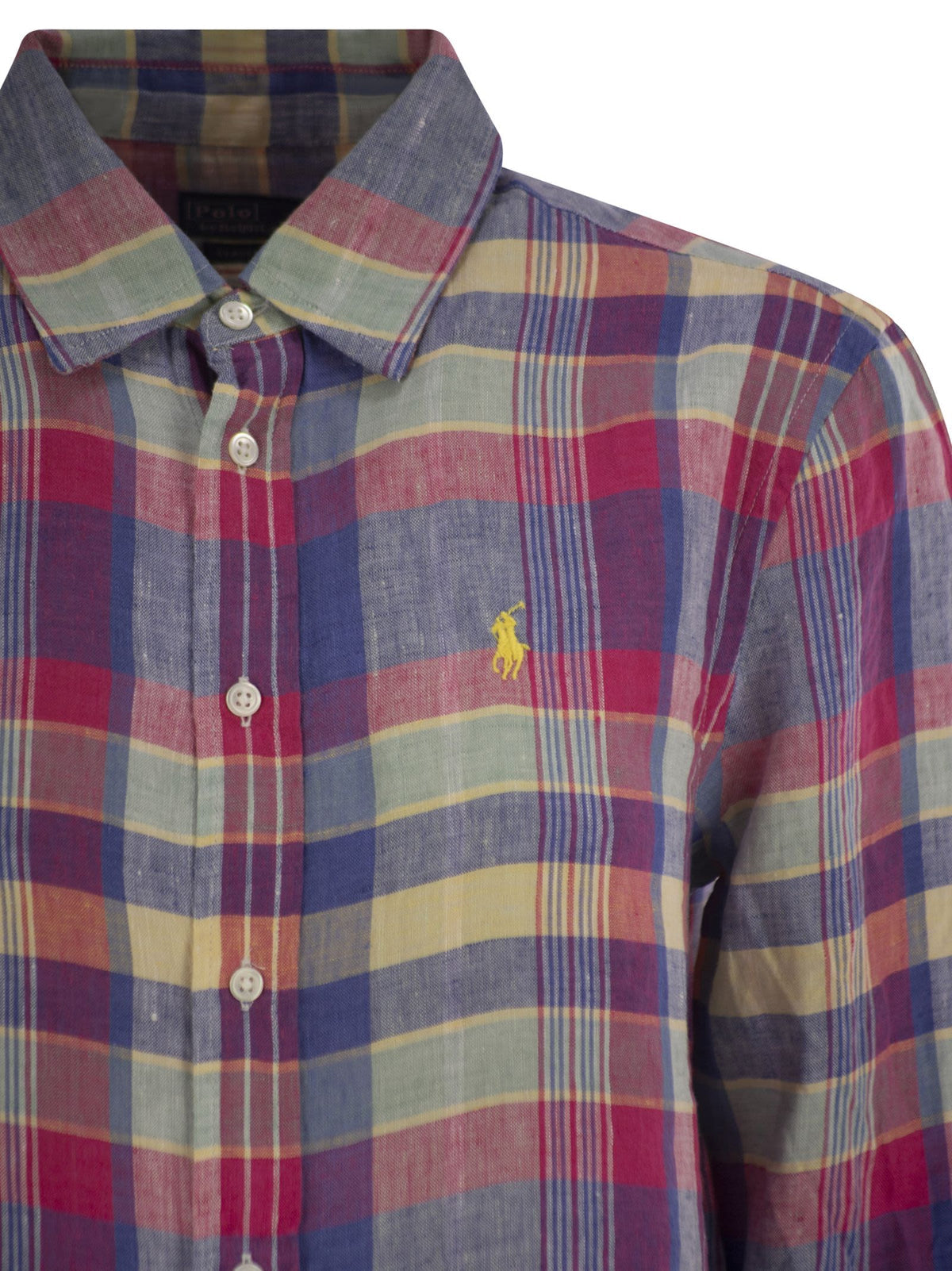 Polo Polo Ralph Lauren Calssic Fit Linen Plaidシャツ - Image 5