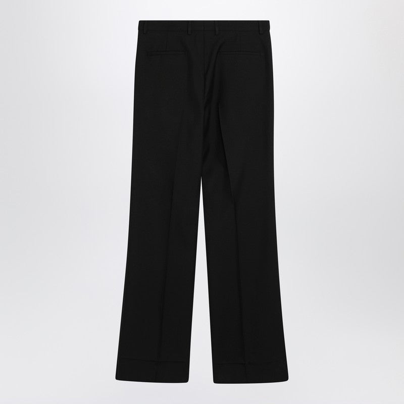 Valentino ヴァレンティノ ブラック ウール ブレンド トラウザーズ - Image 5