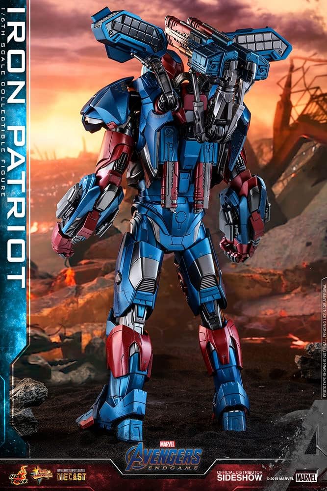 Movie Masterpiece DIECAST Avengers End Game 1/6 Scale Figure Iron Patriot