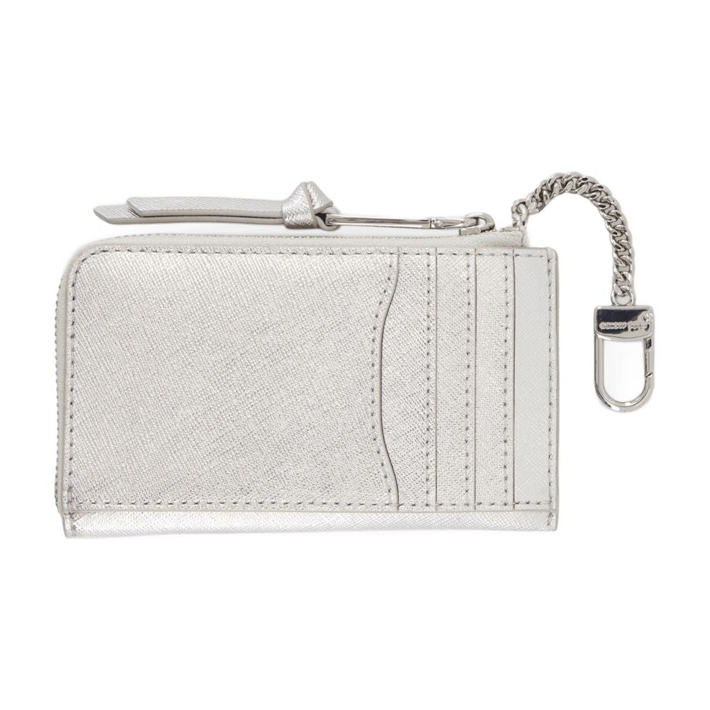 Marc トップジップウォレットマークジェイコブスレザーシルバー - Image 5