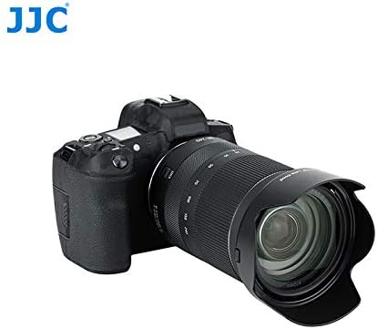 JJC Reversible Canon Lens Hood EW-78F Compatible RF 24-240mm F4-6.3 IS USM Lens for Canon Camera EOS R5 R6 RP R Ra Cleaner with Our Original Logo 2 Piece Set (Lens Hood, Cleaner)