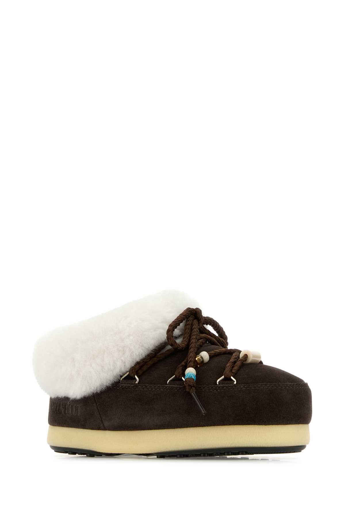 Moon ムーンブートブラウンスエードevxスリップオン - Image 5