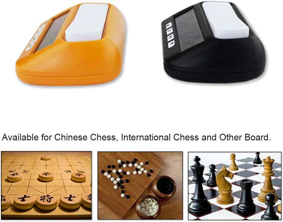 Lixada Digital Timer, Shogi / Go Competition Chess Clock, Digital Timer Game Timer Game, Multipurpose, Portable Professional