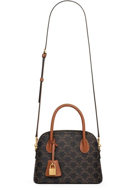 CELINE teen Honorine bag in Triomphe canvas and calfskin - Image 5