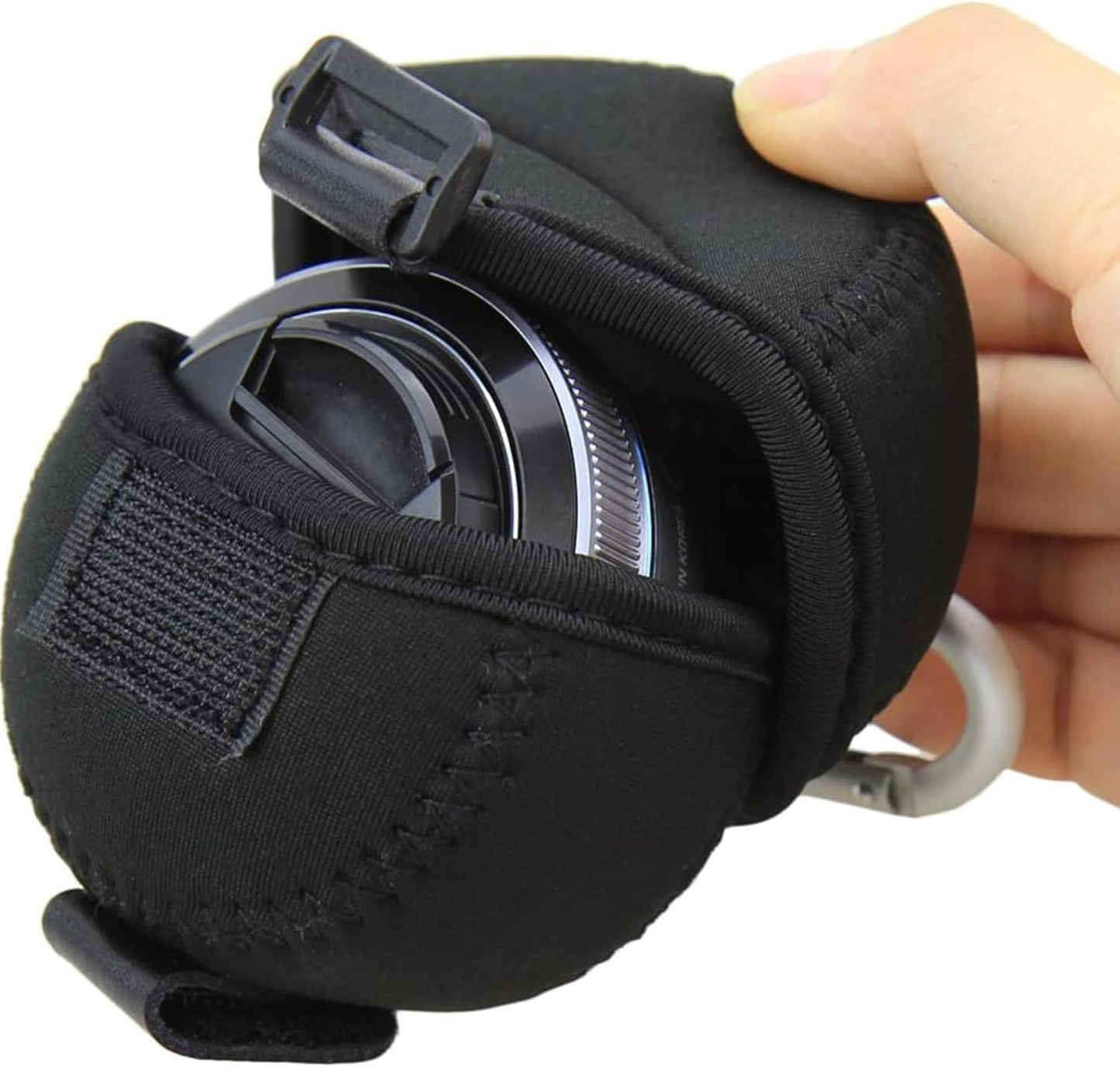 JJC Lens Case Neoprene Lens Replacement Case, Black, Modern
