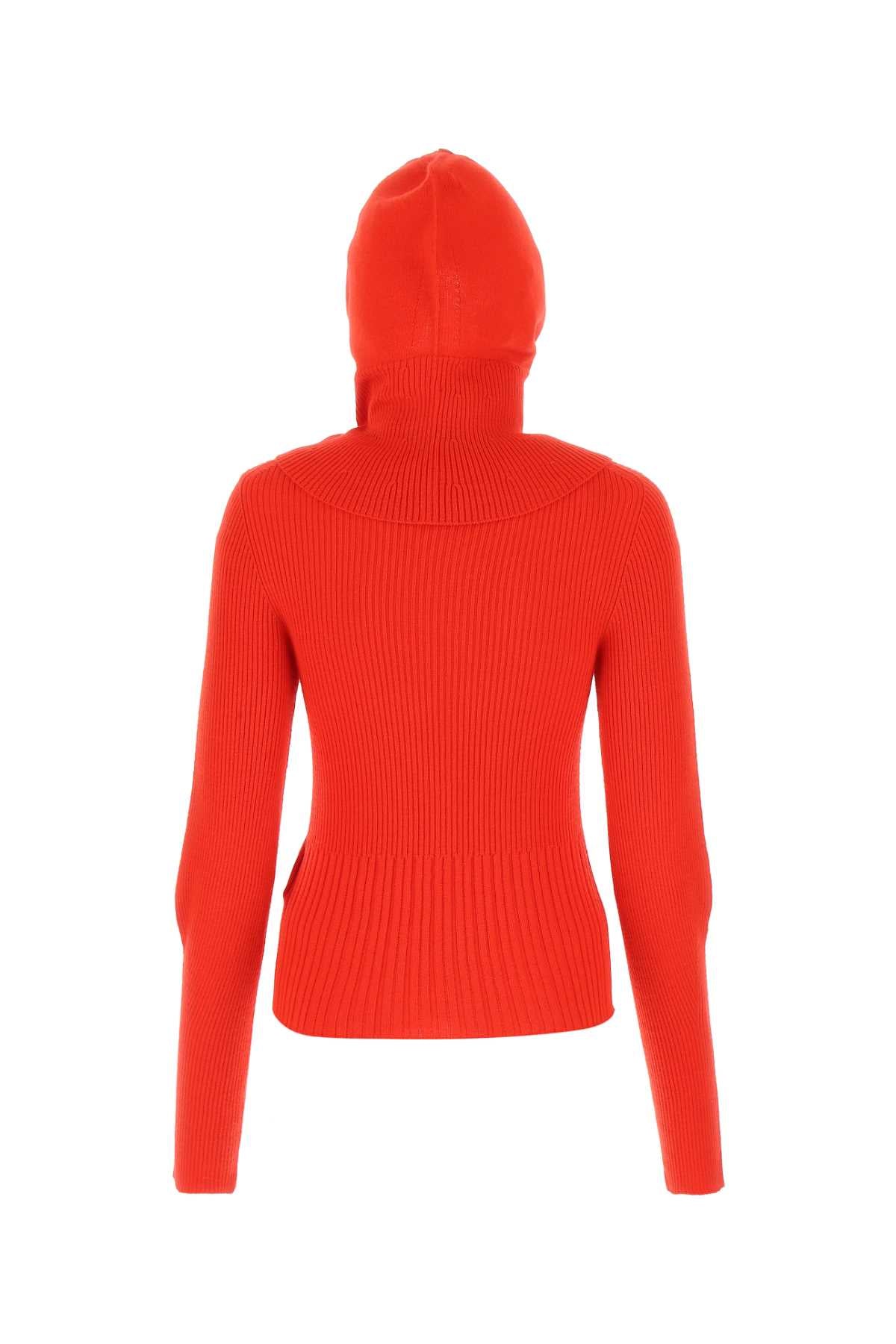 Low 低クラシックレッドウールセーター - Image 5