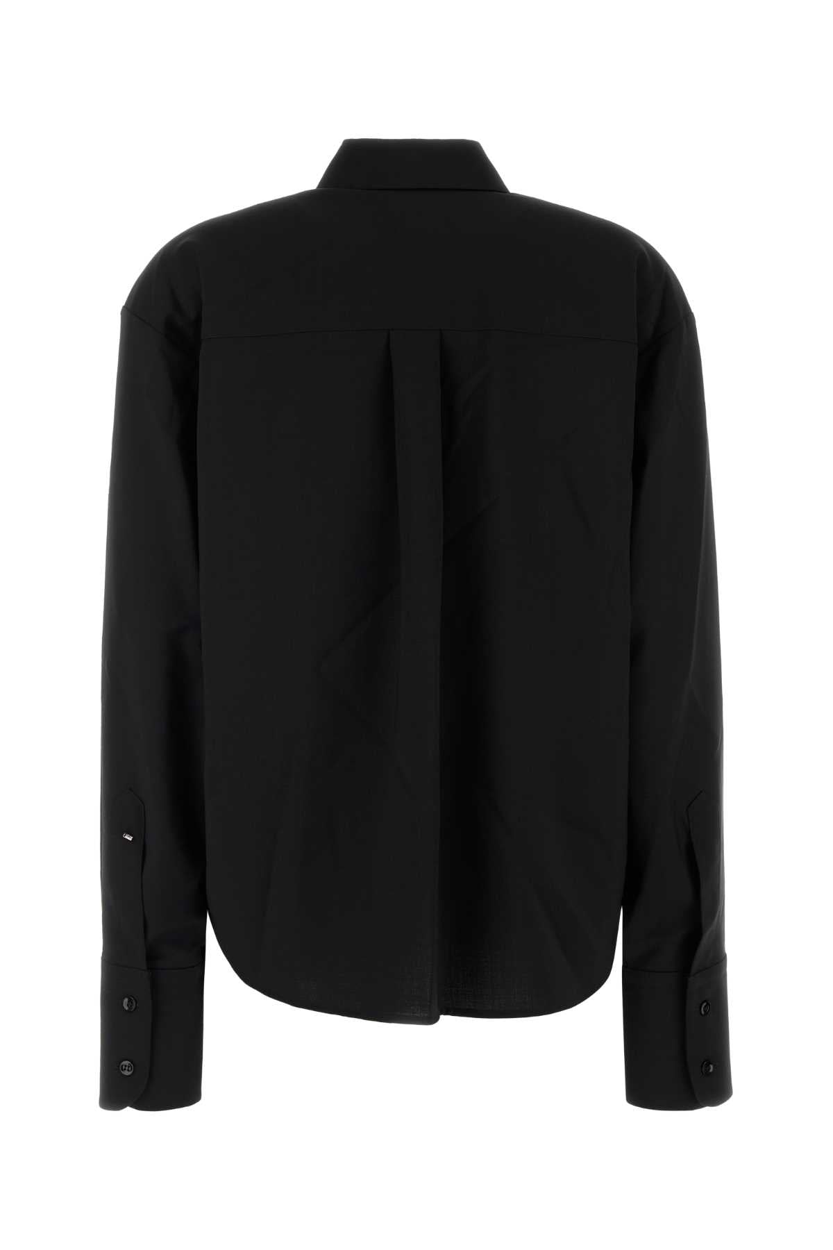 Sportmax SportMaxブラックウールマッパシャツ - Image 5