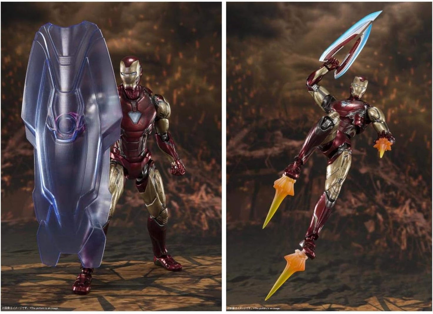 S.H. Figuarts Avengers Iron Man Mark 85 - FINAL BATTLE EDITION - Approx. 6.3 inches (160 mm), ABS & PVC & Die Cast Pre-painted Action Figure