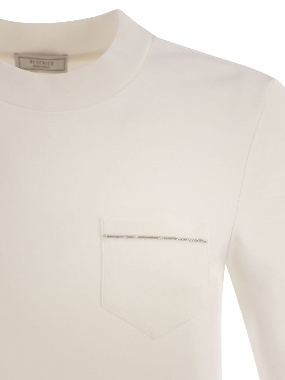 Peserico ペセリココットンブレンドジャージーTシャツ - Image 5