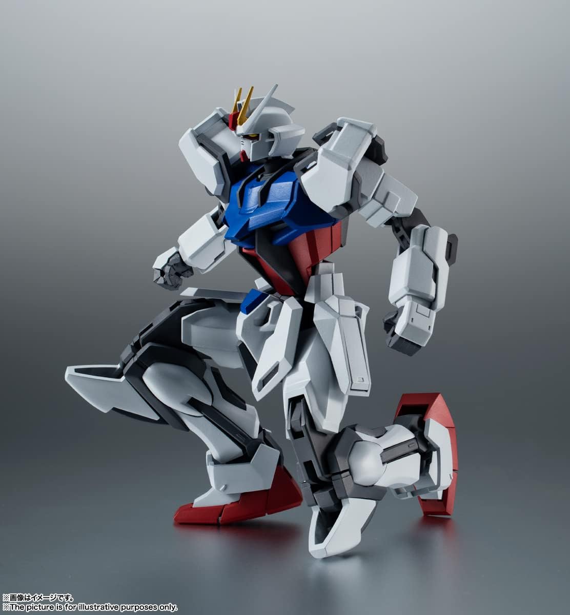 Robot Spirits Mobile Suit Gundam SEED GAT-X105 Strike Gundam Ver. A.N.I.M.E. (Resale Version), Approx. 4.9 inches (125 mm), PVC & ABS Pre-painted Action Figure