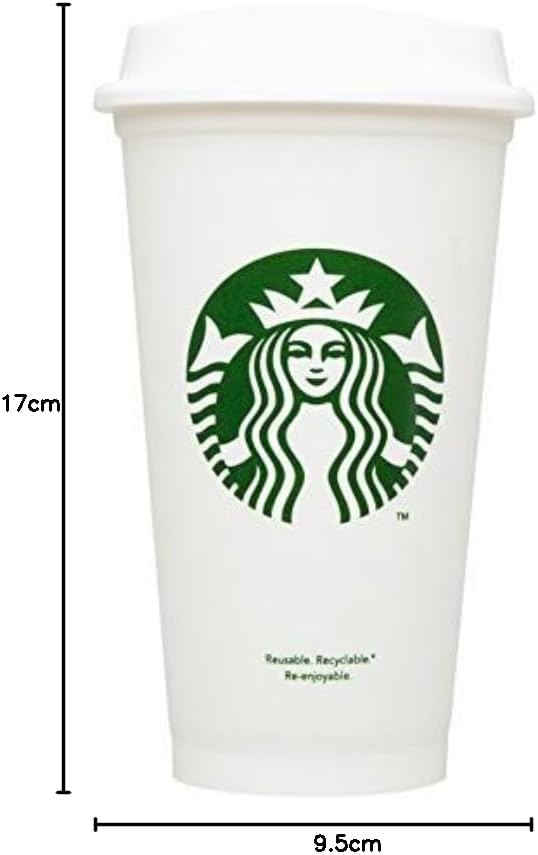 Starbucks Plastic Mug 16oz USA Exclusive Paper Cup Staffa Plastic Cup White Eco Cup