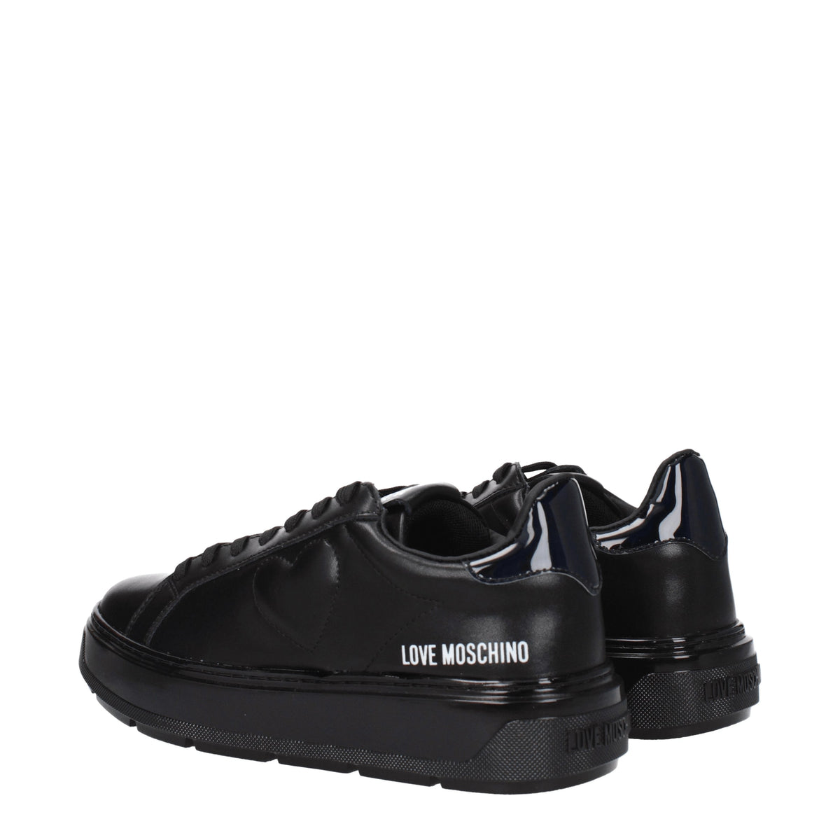 Moschino モスキーノスニーカーの女性革ブラックが大好きです - Image 5