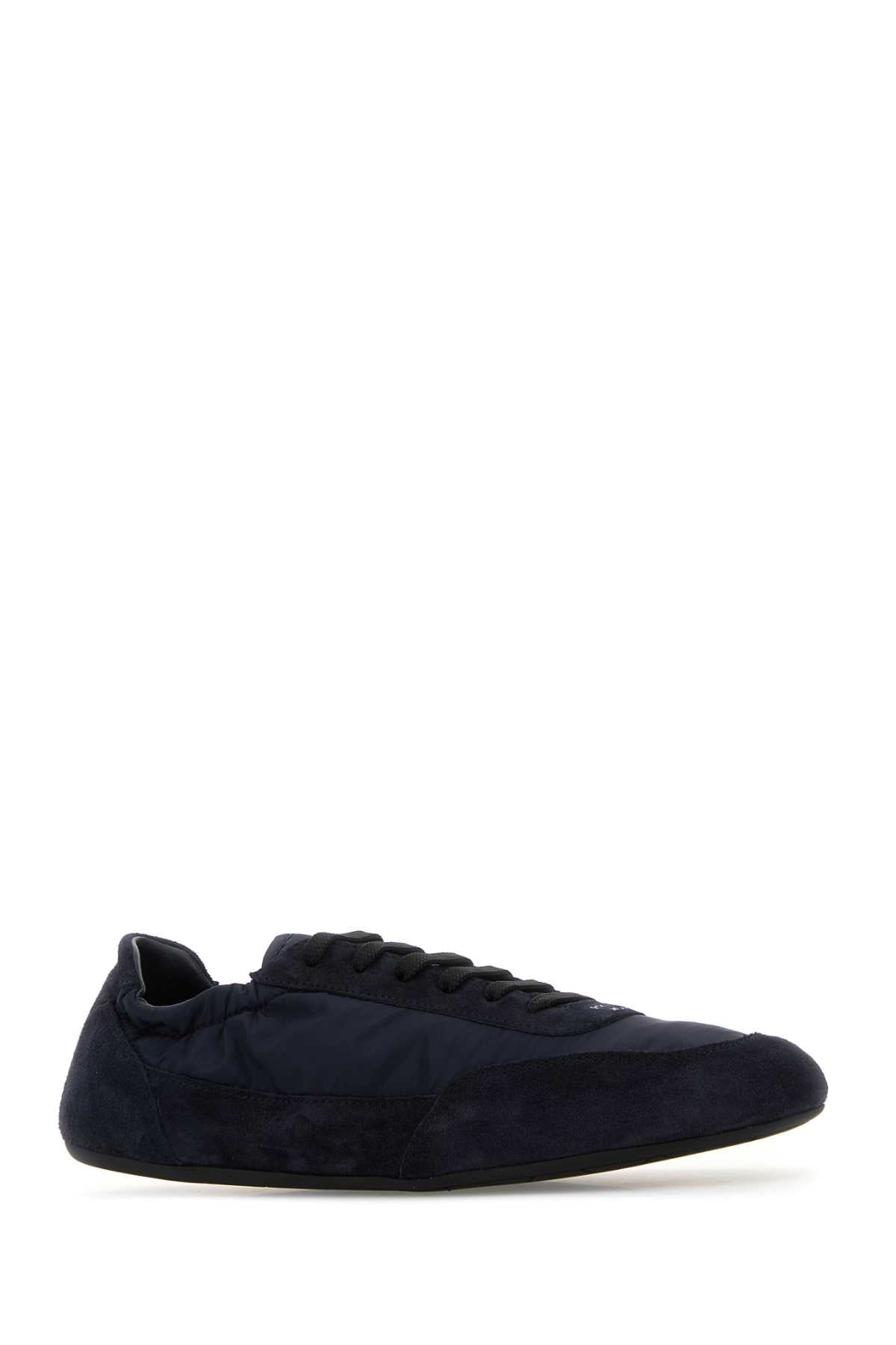 Prada Prada Navy Blue Re NylonとSuede Collapseスニーカー - Image 5