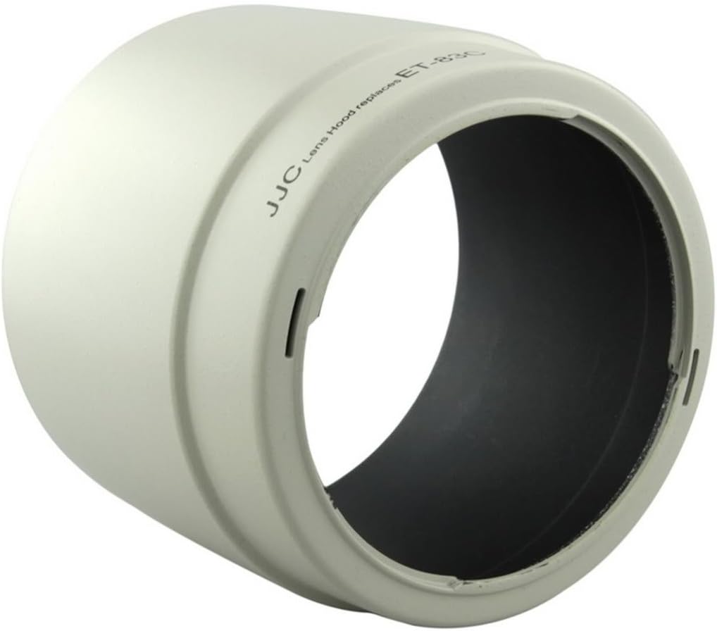 JJC White Lens Hood for Canon ET-83C Compatible EF 100-400mm F4.5-5.6L IS USM Lens Reversible