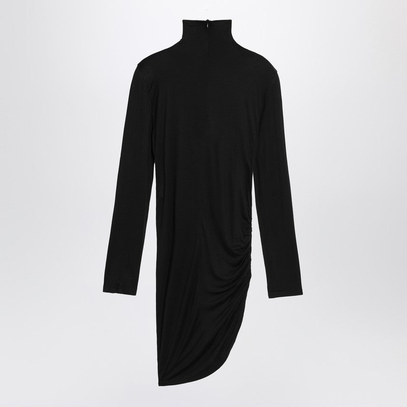 Jacquemus Jacquemus Black Draped Spallina Dress - Image 5