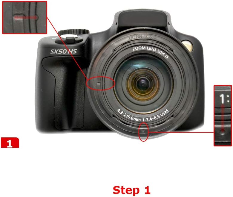 フィルターアダプター JJC レンズリングアダプター Canon PowerShot SX540 SX530 HS SX520 HS SX70 HS SX60 HS SX50 HS SX40 HS SX30 SX20 SX10 SX1 Canon FA-DC67A アダプターリングの代替品