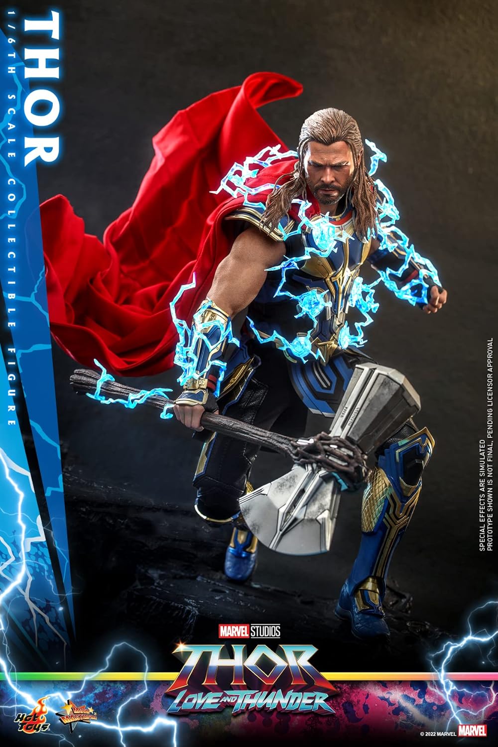 Movie Masterpiece Thor: Love & Thor 1/6 Scale Figure, Blue, Approximately 12.6 inches (32 cm) Tall
