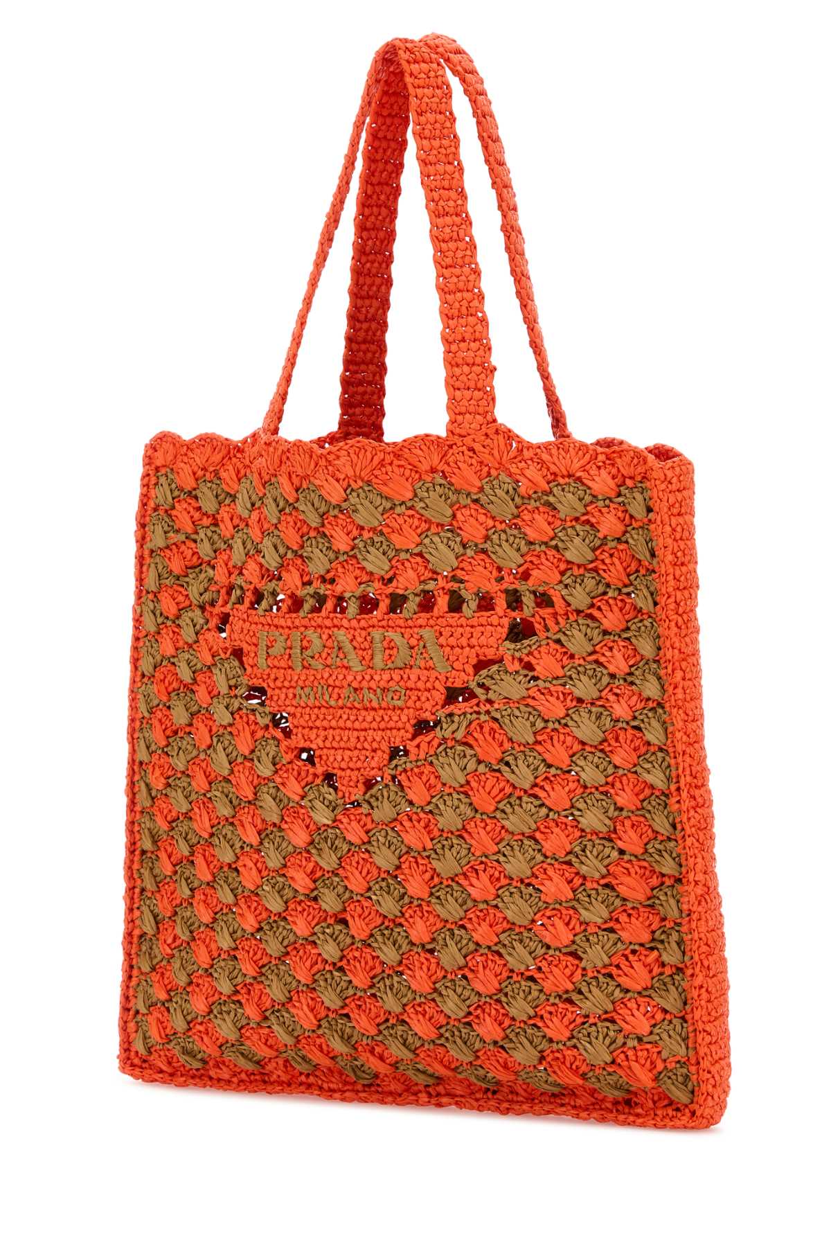 Prada プラダのトーンラフィアショッピングバッグ - Image 5
