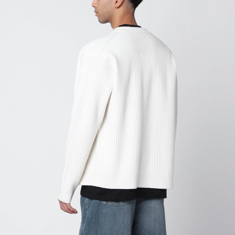 Maison ロゴパッチ付きメゾンキツネECRUカーディガン - Image 5