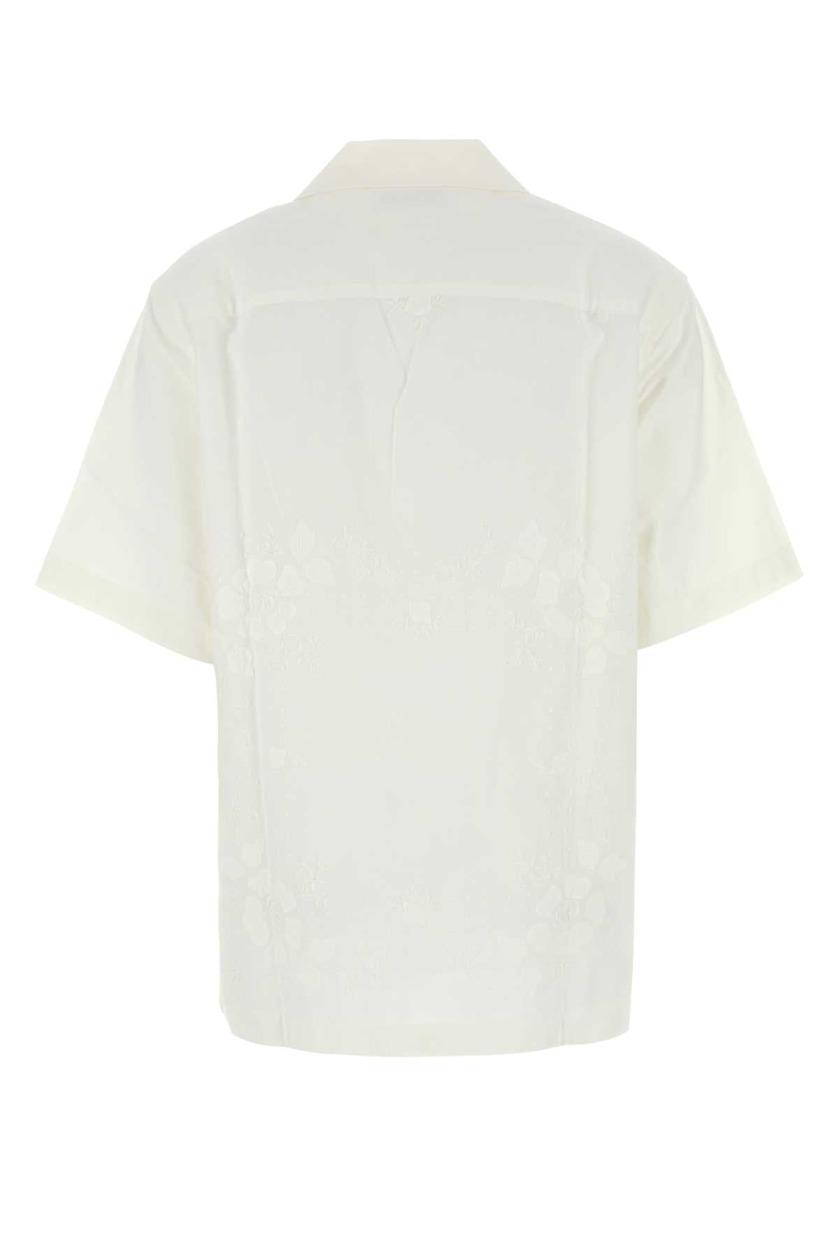 Marine マリンセールホワイトコットンシャツ - Image 5