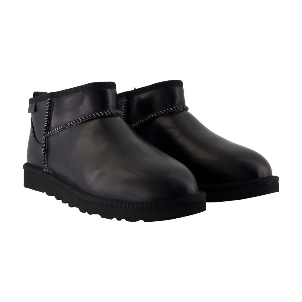 Ugg クラシック ウルトラ ミニ Lthr Regen アンクル ブーツ Ugg レザー ブラック - Image 5