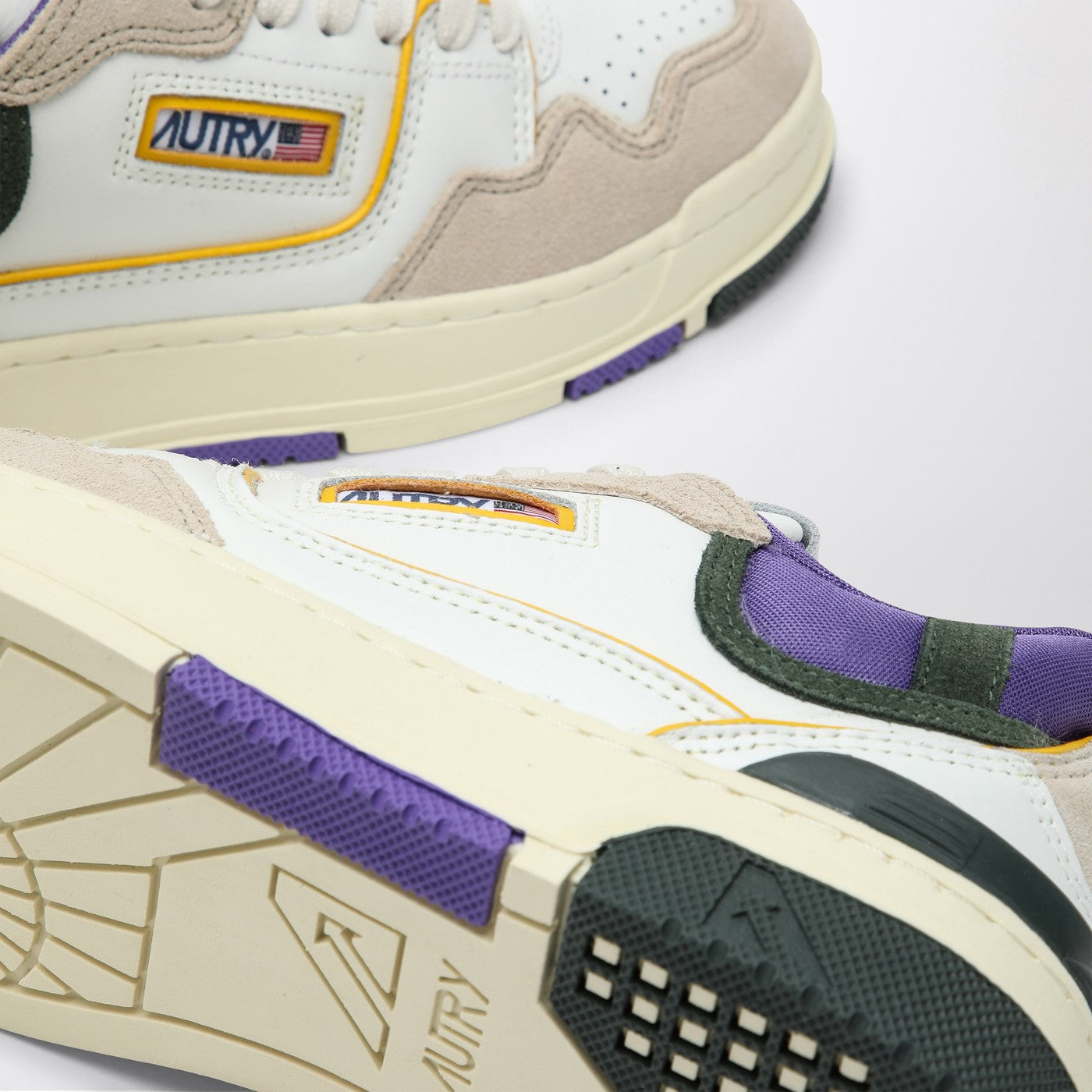 Autry Low CLC White/Purple/Dark Greenスニーカー - Image 5