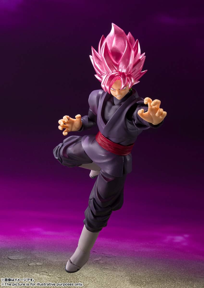 S.H. Figuarts Dragon Ball Series Goku Black - Super Saiyan Rosé - (Resale Version), Approx. 5.5 inches (140 mm), PVC & ABS Pre-painted Action Figure