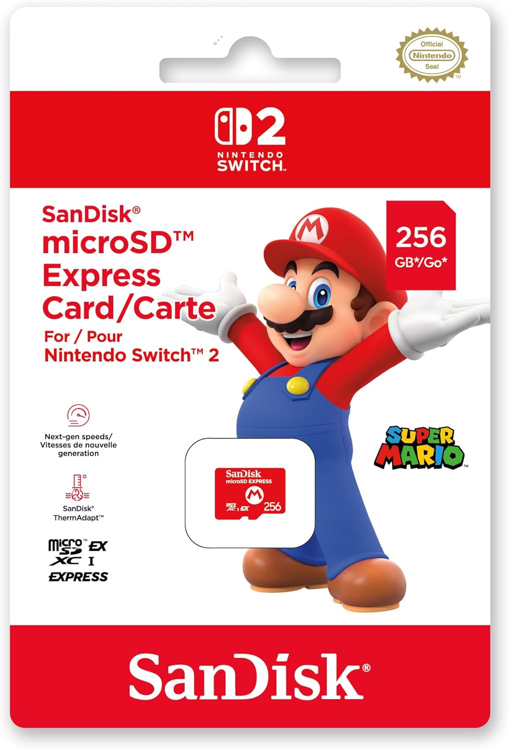 【任天堂ライセンス商品】SanDisk microSD Express Card 256GB for Nintendo Switch 2(サンディスク マイクロSDエクスプレスカード 256GB)