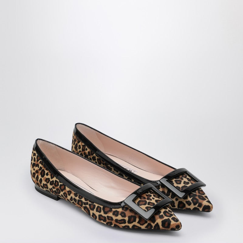 Roger Roger Vivier Gommettine Ballerina Leopard Print Pony Skin - Image 5