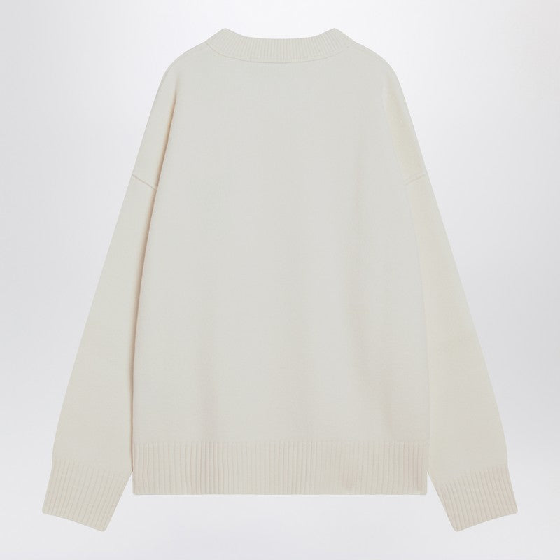 Ami Ami Paris White Ami De Coeur Sweater - Image 5