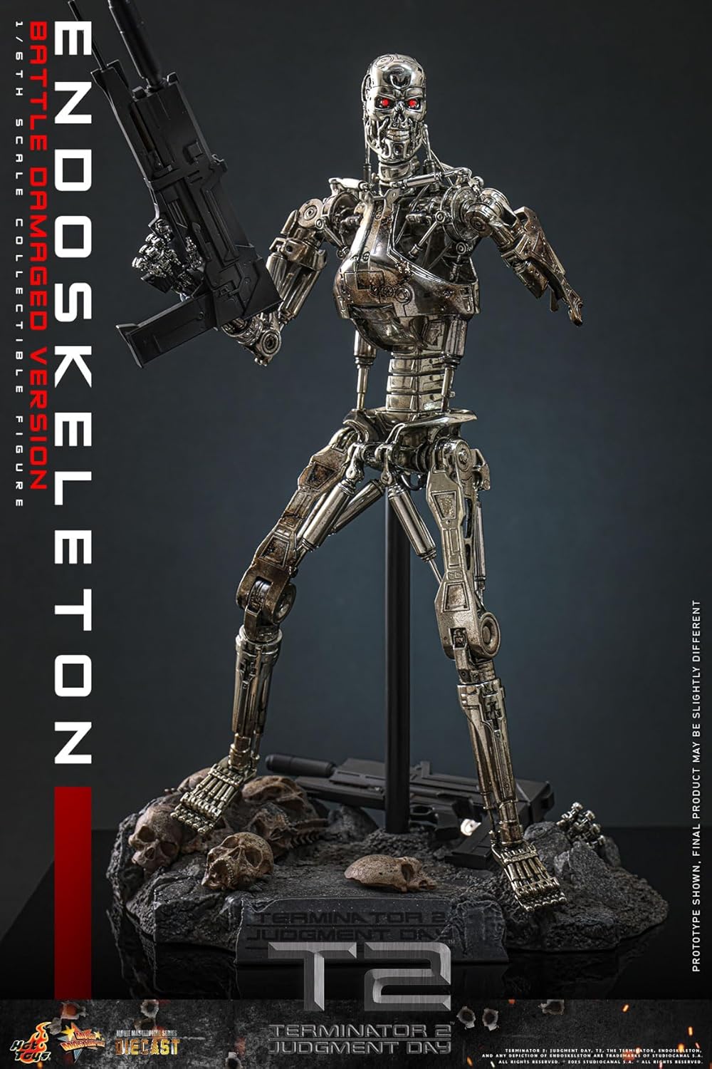 Movie Masterpiece DIECAST Terminator 2 End Skeleton (Battle Damage) 1/6 Scale Figure