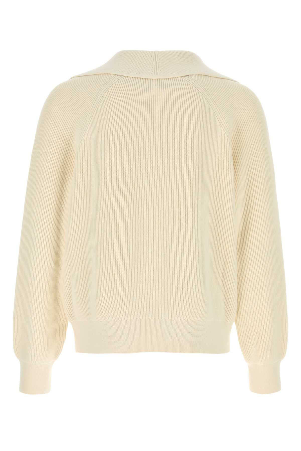 Bottega ボッテガベネタクリームコットンブレンドセーター - Image 5