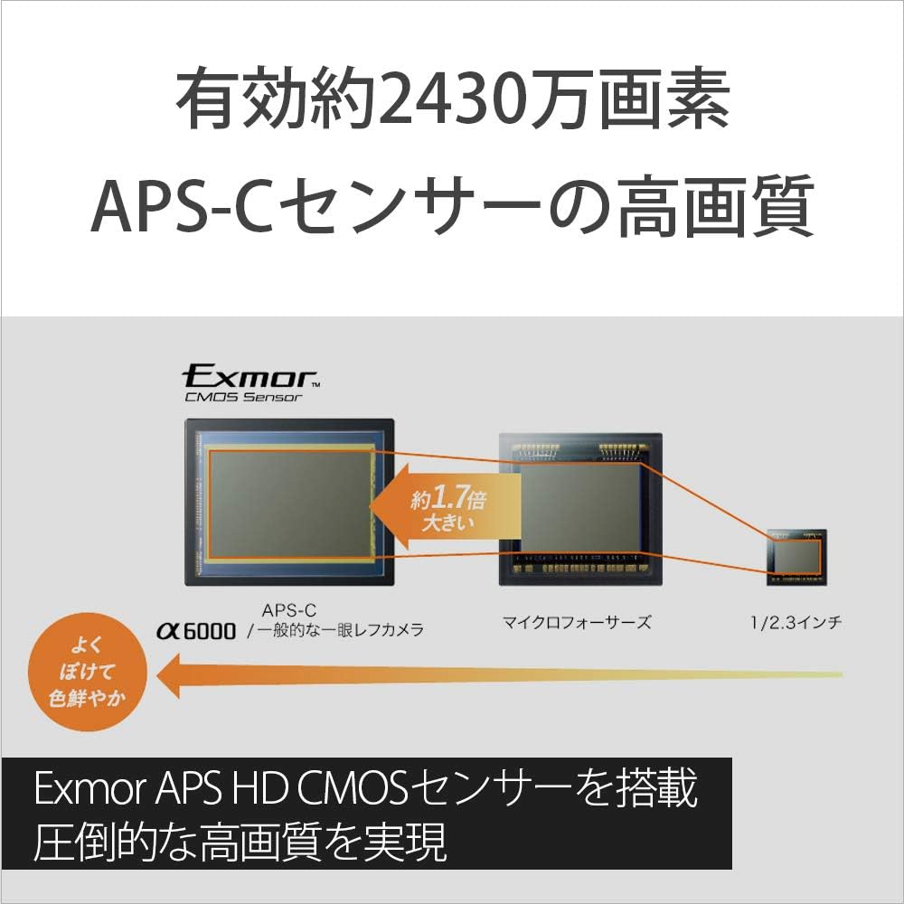 Sony ILCE-6000Y W Mirrorless SLR Alpha 6000 Double Zoom Lens Kit E PZ 16-50mm F3.5-5.6 OSS + E 55-210mm F4.5-6.3 OSS, White