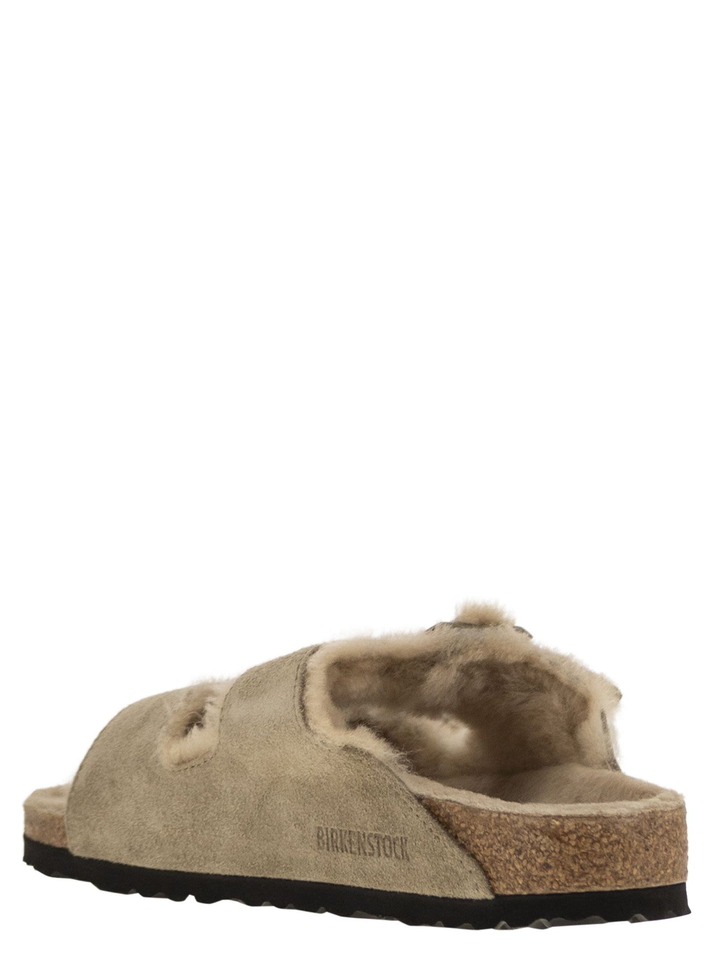 Birkenstock Arizona Suede Lamb Fur Slipper - Image 5
