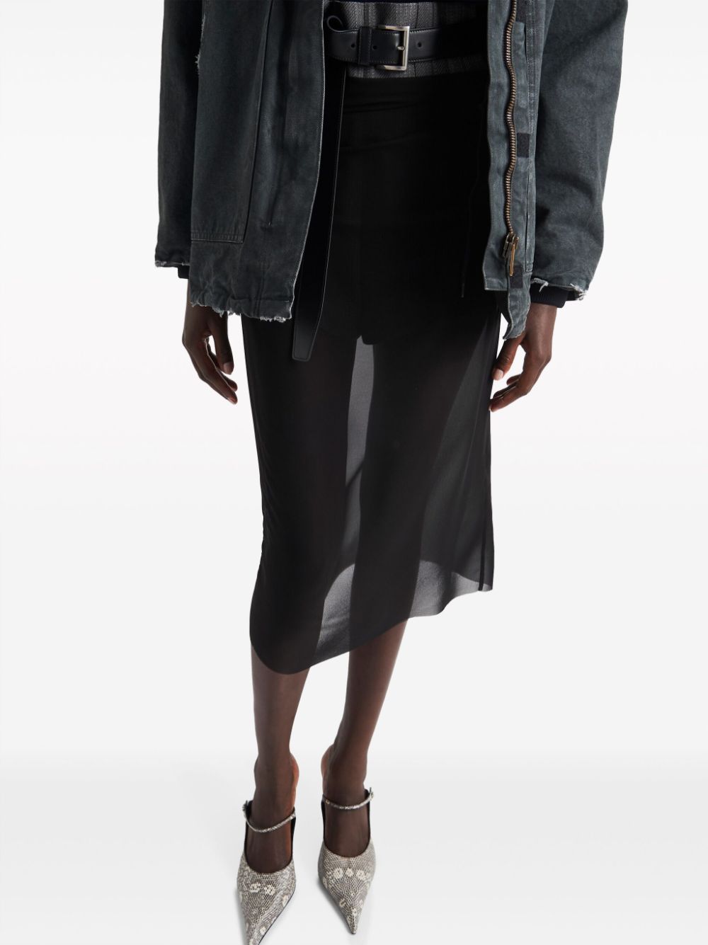 Prada プラダジョーゼットミディスカート - Image 5